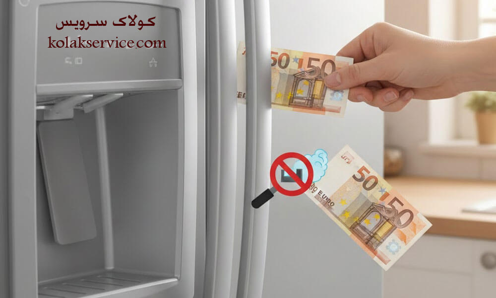 پایین اوردن مصرف برق یخچال قدیمی با پول کاغذی